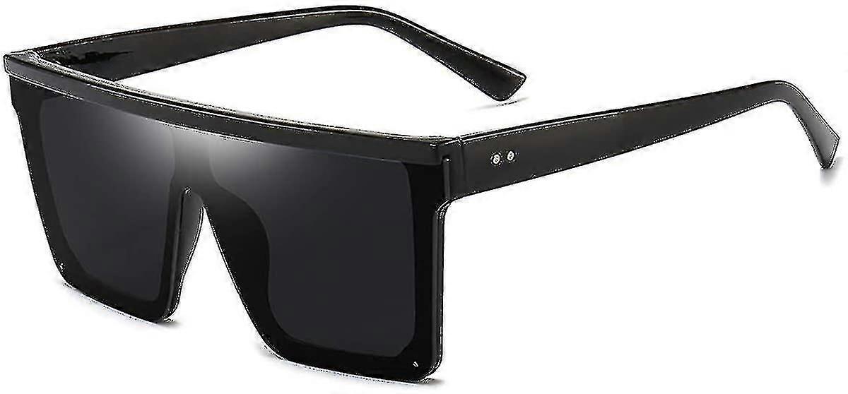 Square Oversized Sunglasses For Women Men Fash Flat Top Big Frame S