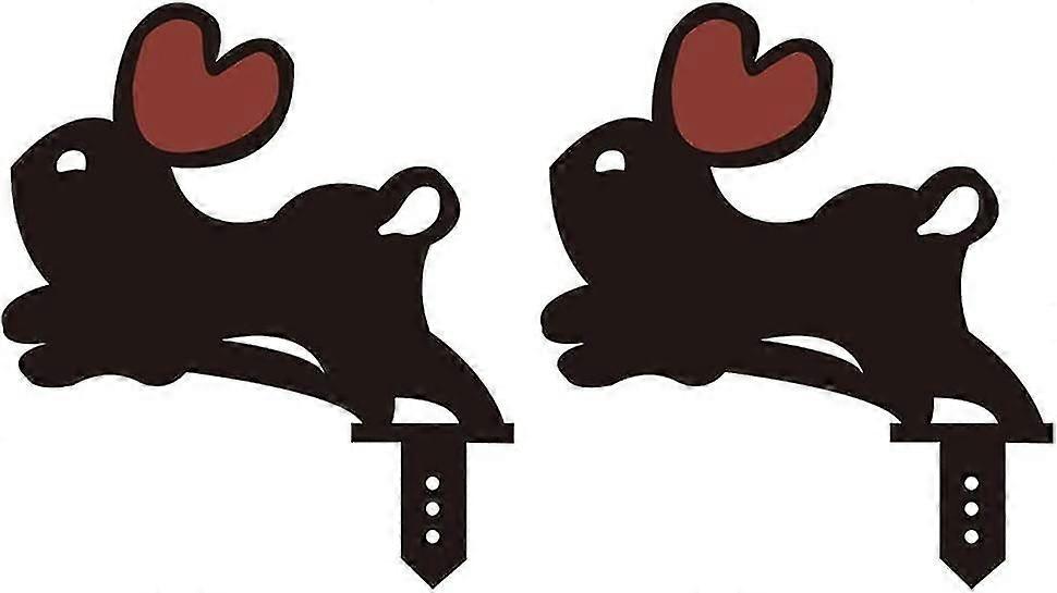 أرنب الفن حديقة ديكو باركي الاكريليك أرنب جوفاء حديقة تسجيل لتزيين الحديقة 2 قطع