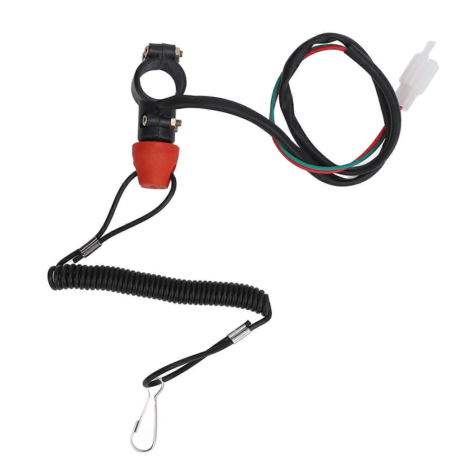 22mm Engine Cord Lanyard Kill Stop Switch Safety Tether 2 Pin Universal Engine On Off Kill Switch Emergency Lanyard for ATV SUVs