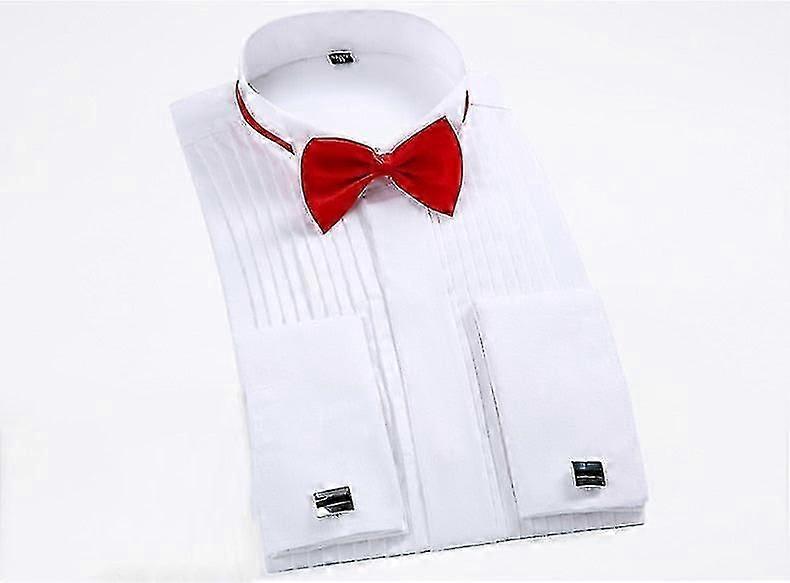 Collo strap-on, manica lunga, camicia smoking