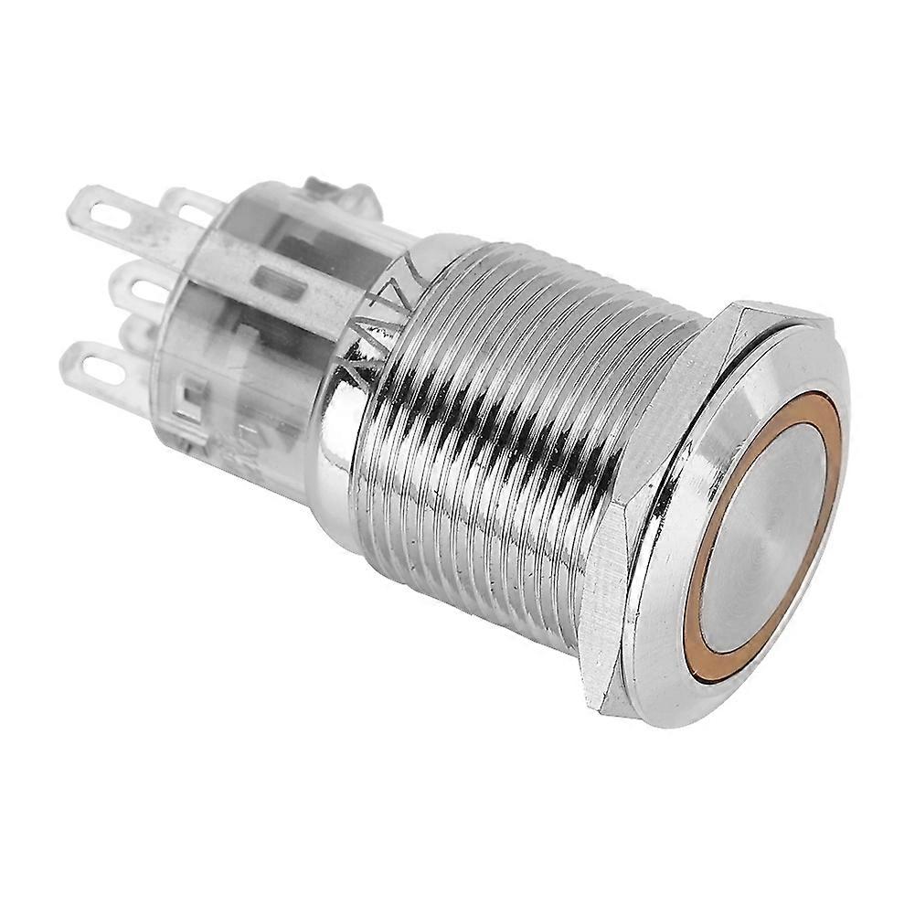 12V LED Power Symbol Angel Eye Push Button Toggle Metal ON/OFF Switch