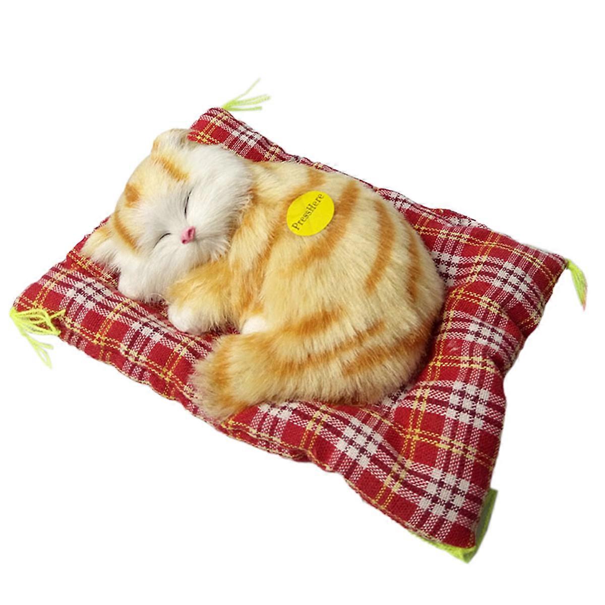 Super cute simulation sleeping kitten plush toy