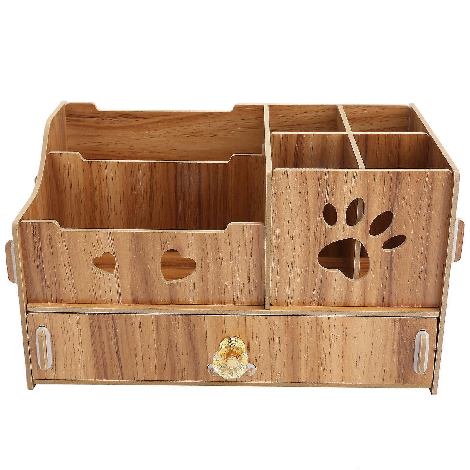 Desktop multifunctional wooden storage rack, suitable for home and office