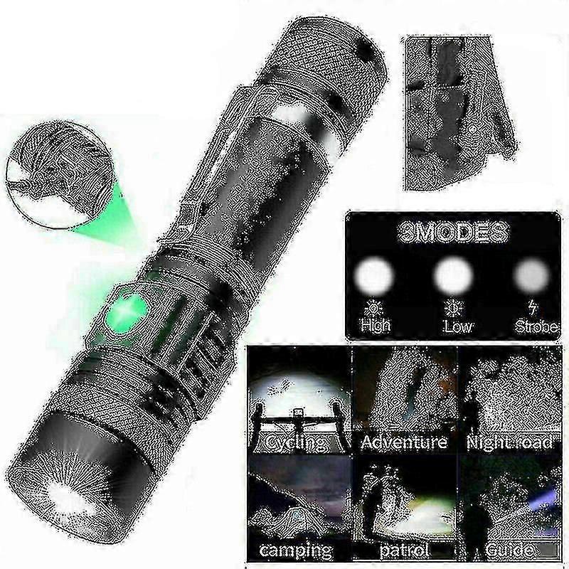 Super Bright 90000lm Led Tactical Flashlight Zoomable With Rechargeable Battery | UK