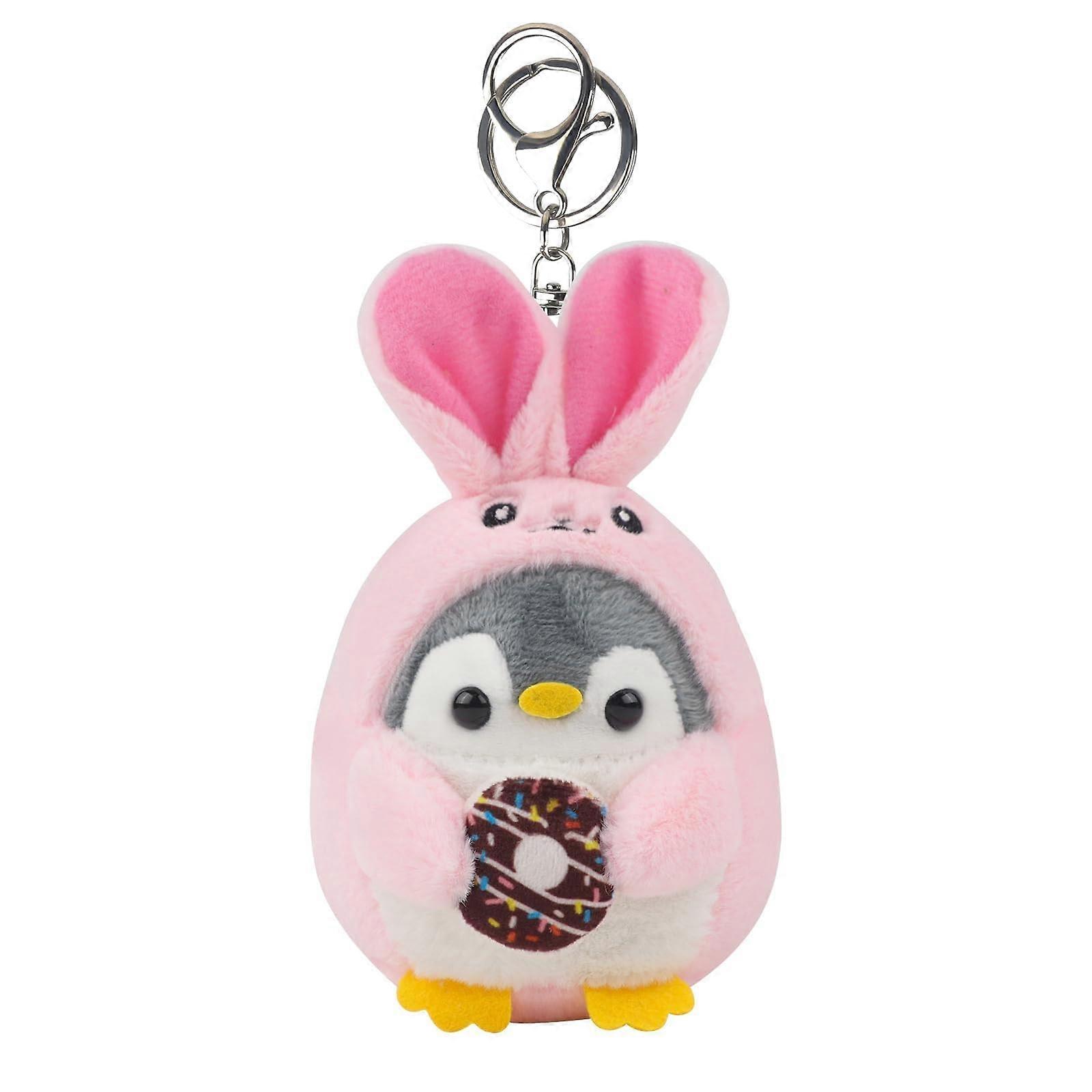 Penguin Keychain Pendant Mini Stuffed Animal Backpack Charm Soft Plush Toy Cute Accessories for Kids and Adults