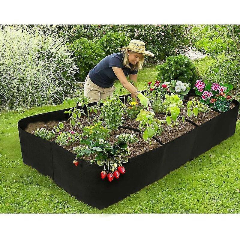 LATATTA |Rectangular Raised Bed 3x6ft, br-vie Fabric Raised Bed Bags