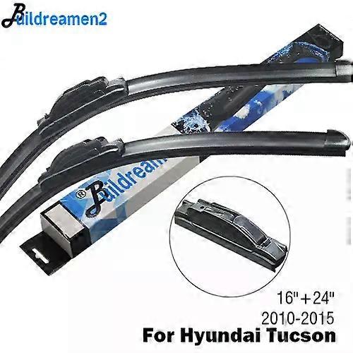 Compatible Buildreamen2 Car Styling Wiper Blade Rubber Windscreen Wiper For Hyundai Tucson Fit Hook Arms 2004-2018