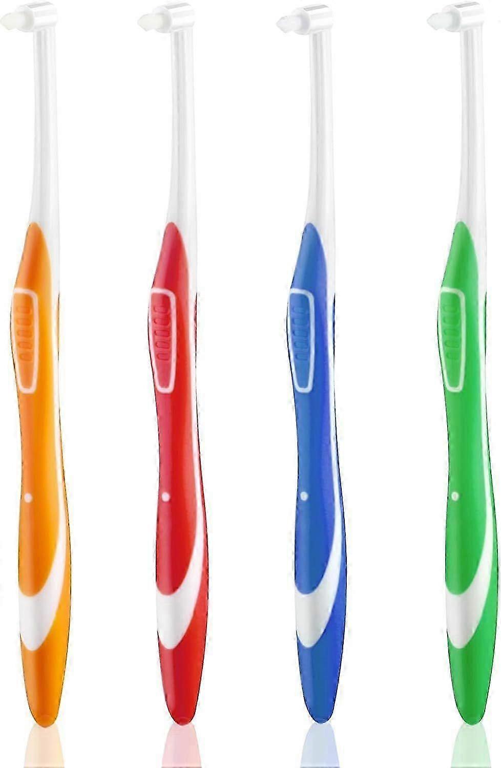 4Pcs End Tuft Toothbrush Tufted Brush Interspace Toothbrushes Single Tufted