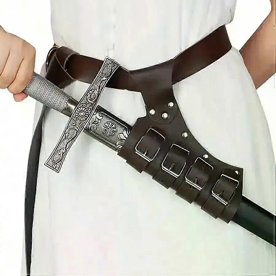 2 יחידות רטרו מימי הביניים מחזיק חרב בסגנון גותי חגורת מותן כתפיות ליל כל הקדושים נשים ימי הביניים רנסנס ויקינגי חגורת חרב