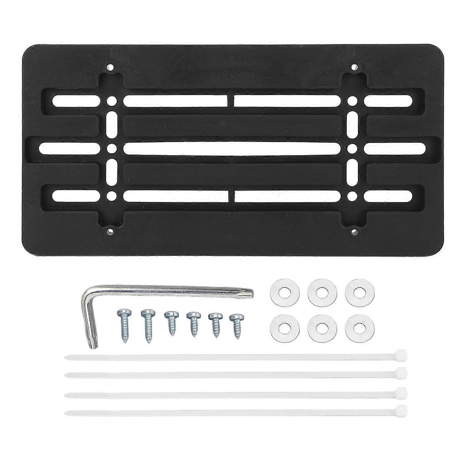 Front Bumper License Plate Bracket US 6x12 Inch with 6 Screws Wrench License Tag Plate Mounting Kit