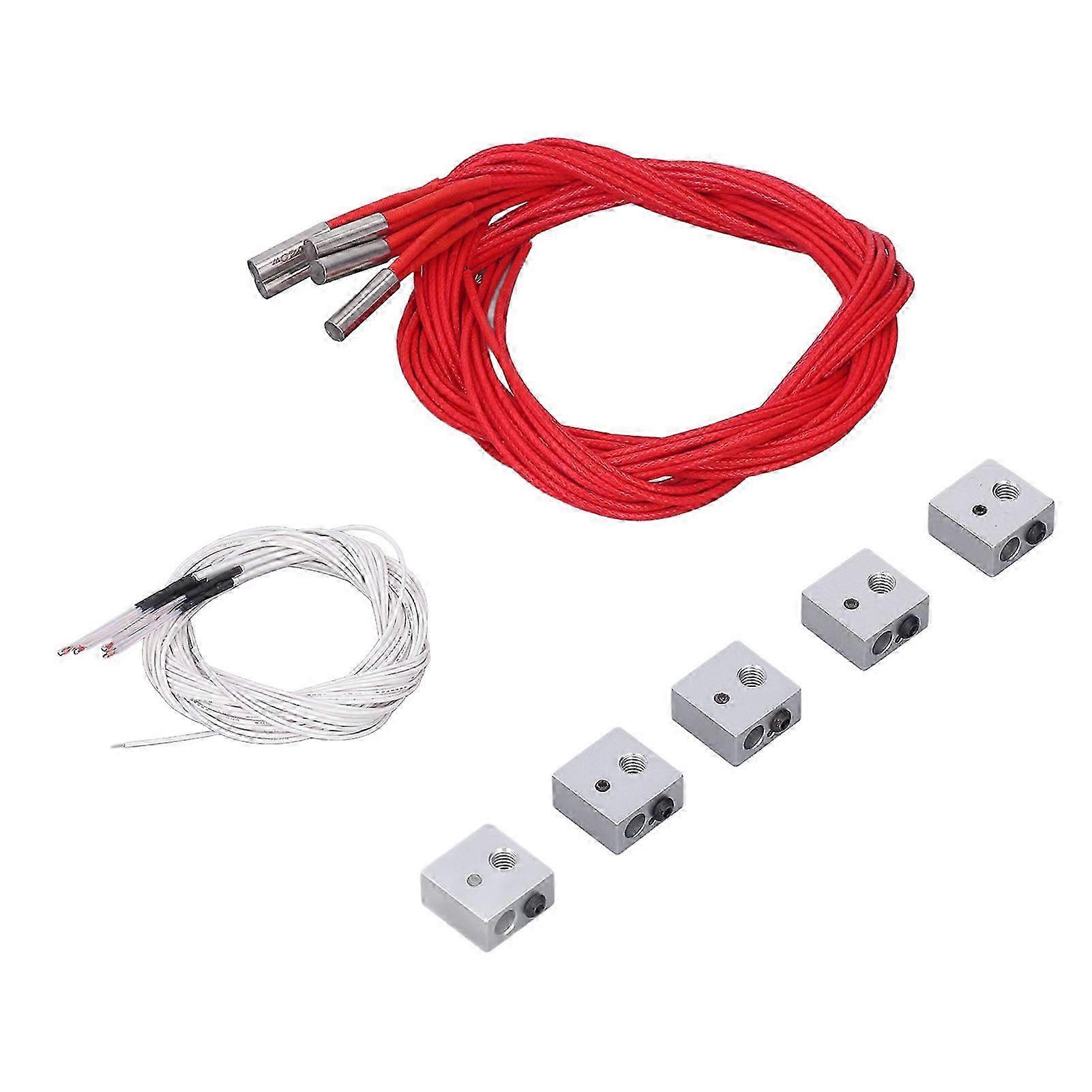 5 Sets 3D-Drucker-Heizblock NTC 3950 100K Thermistor-Zubehör-Kit für MK7 MK8