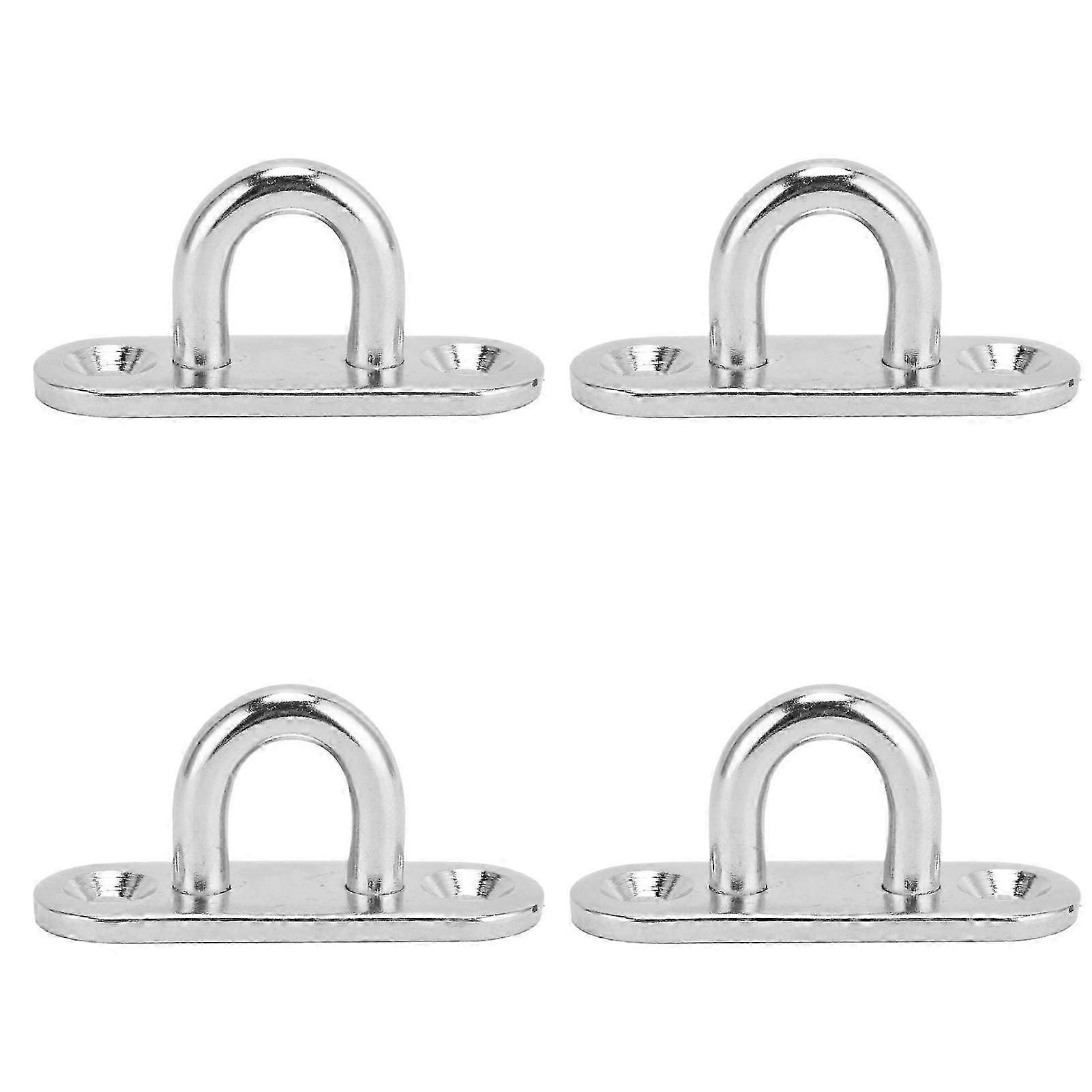 4 stk ovale kroge øje 304 rustfrit stål 5 mm loftpude øjenplade hardware hæfteklammer sløjfer