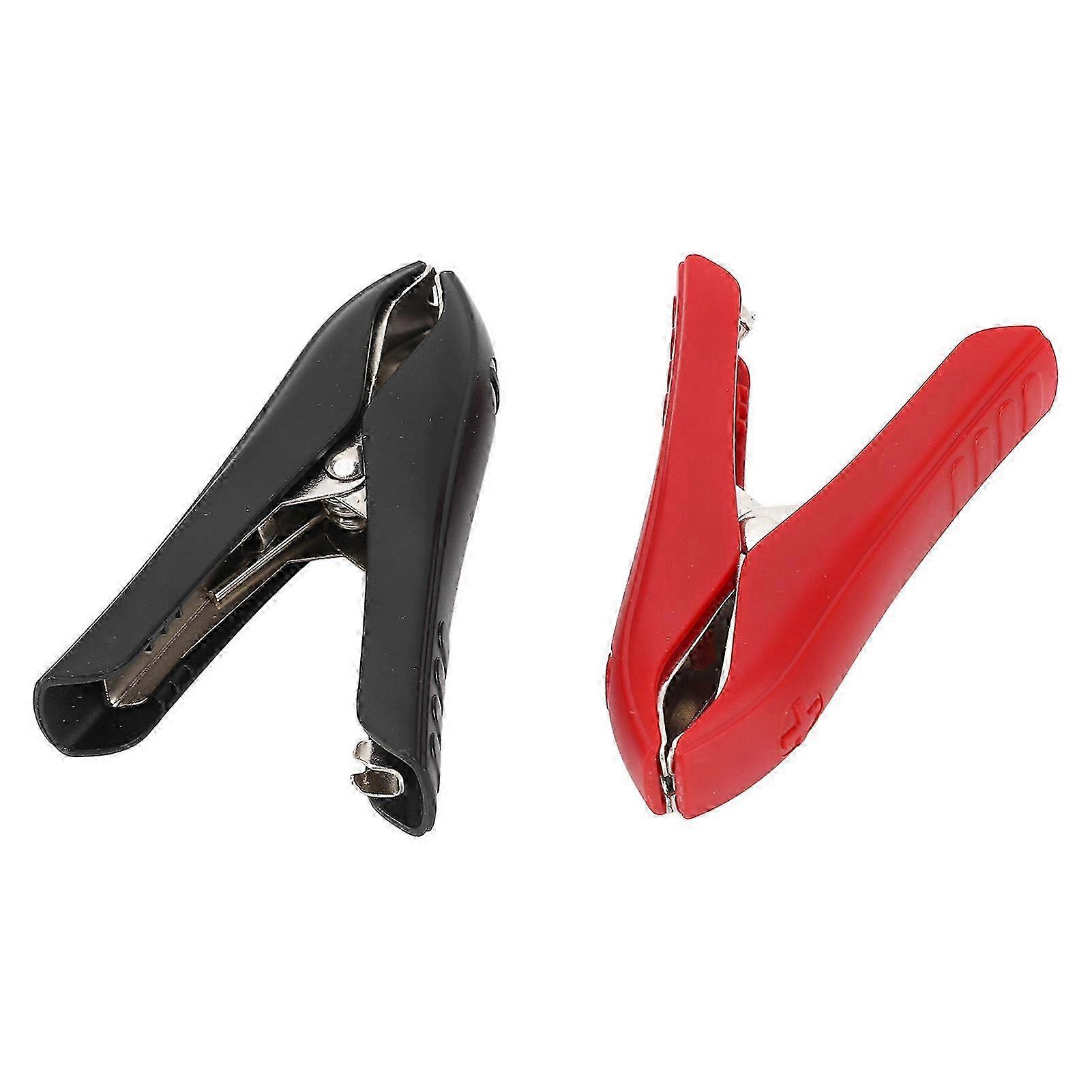 1 Pair Battery Crocodile Clamp Jumper 100A Cables Boost Clamp Welding Clip Red Positive Black Negative Pole
