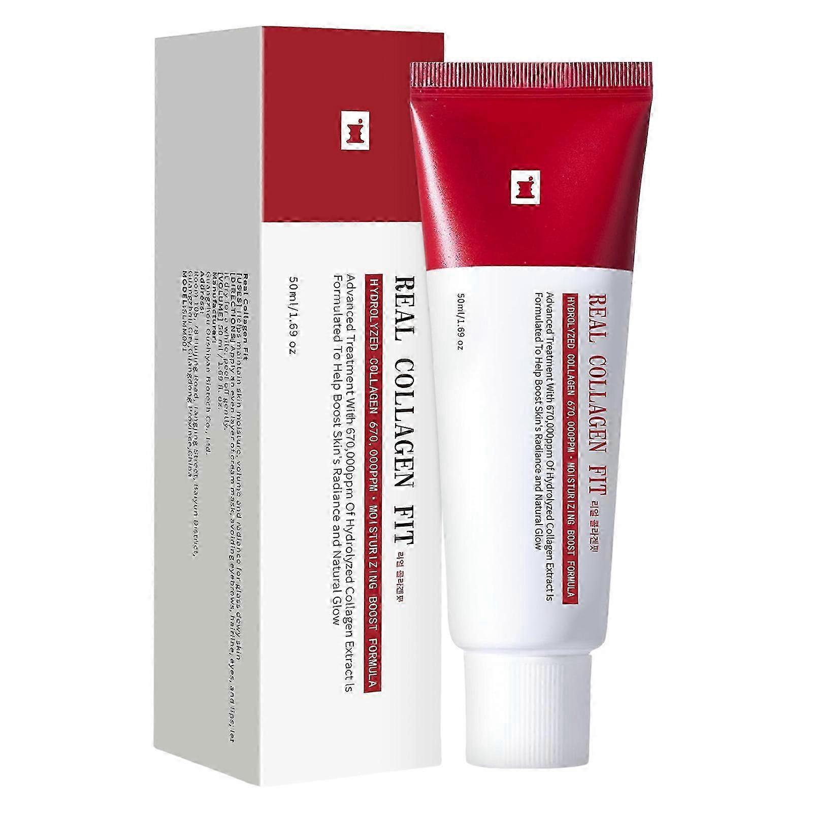 50ml Real Collagen Fit Wrapping Mask, Peel-Off Facial Mask, Anti-Aging & Hydrating Face Mask for Hydration, Glow & Firming