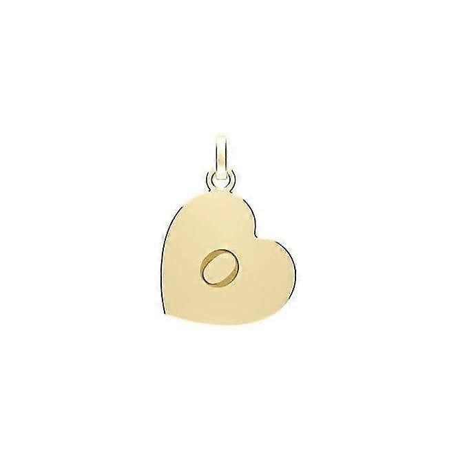 9ct Yellow Gold Heart Initial Pendant PN1290/O
