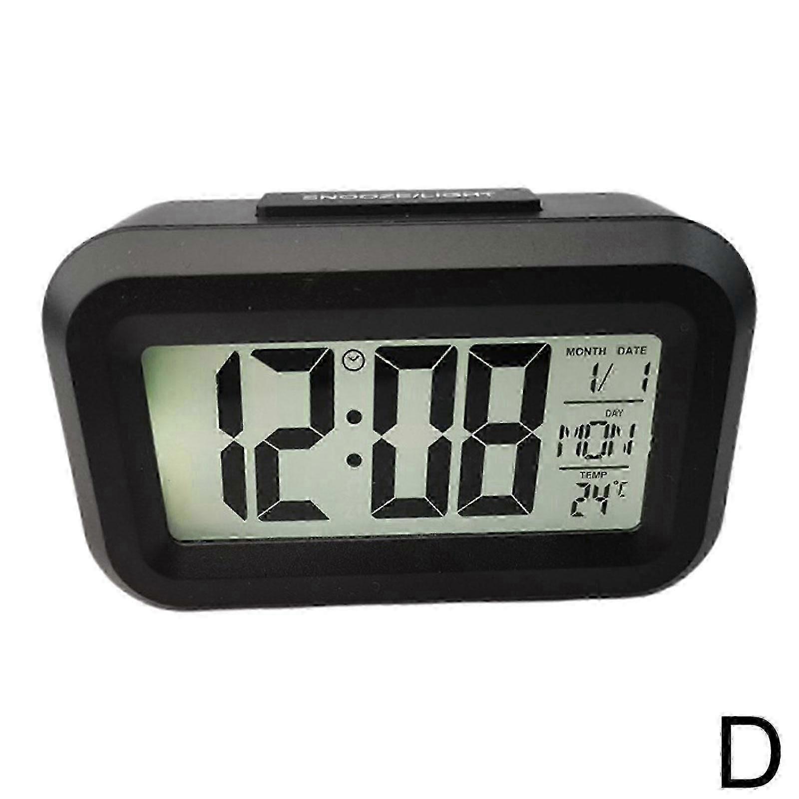 Digital Display Alarm Clock Battery Powered Snooze Night Light Desig