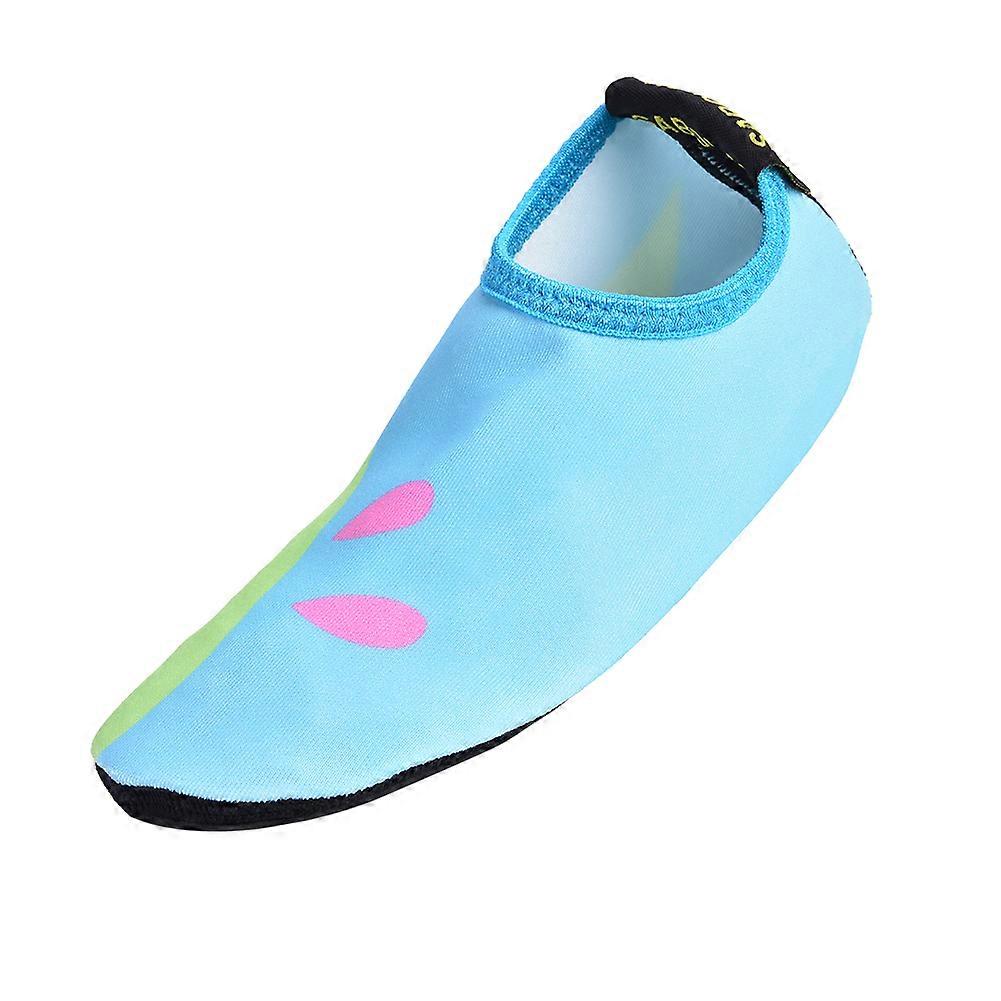 1 زوج للجنسين الشاطئ الأحذية الجلدية السباحة الرياضة الصيف الجوارب المطاط الوحيد لطفل فتاة (أزرق M)