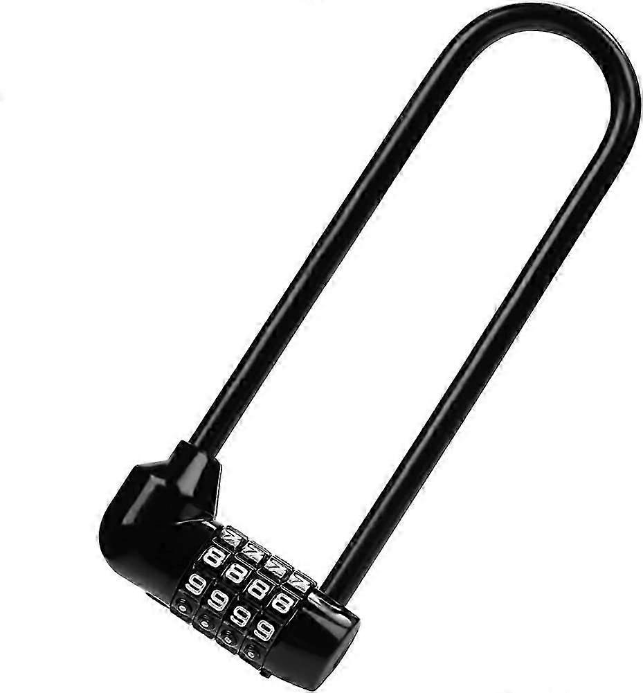 4-Digit Code Bike Lock - 16 cm with Long Handle - Waterproof Bike Lock