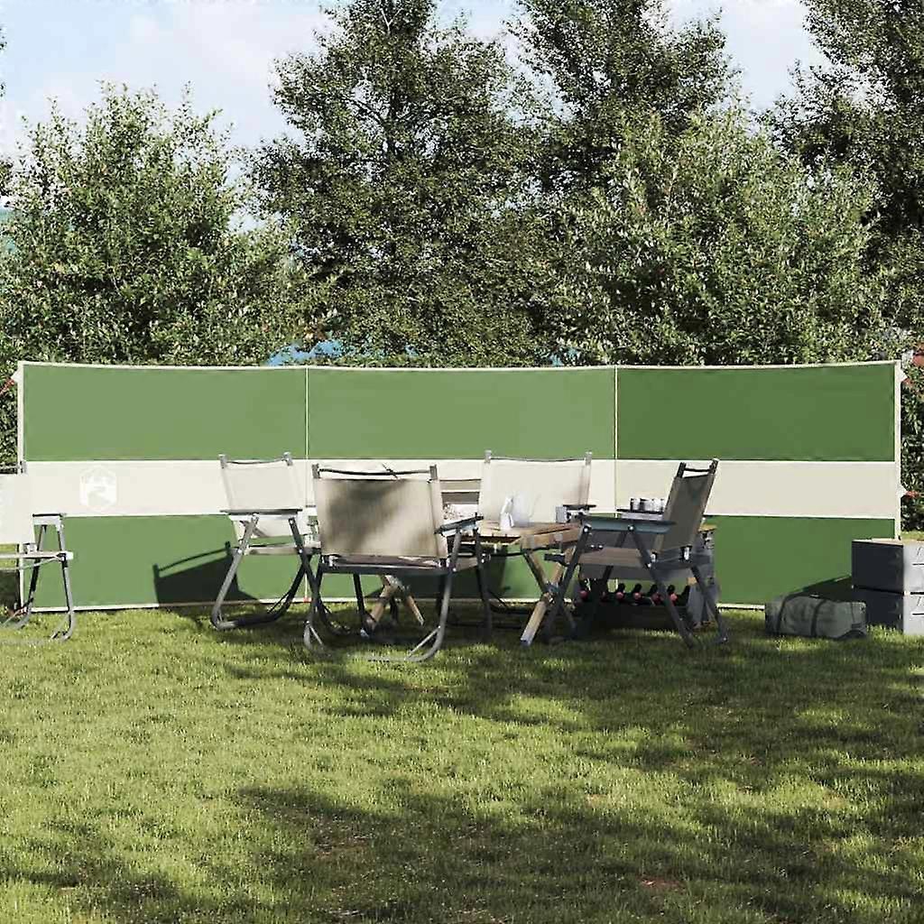 Camping Windscreen Green 490x123 cm Waterproof