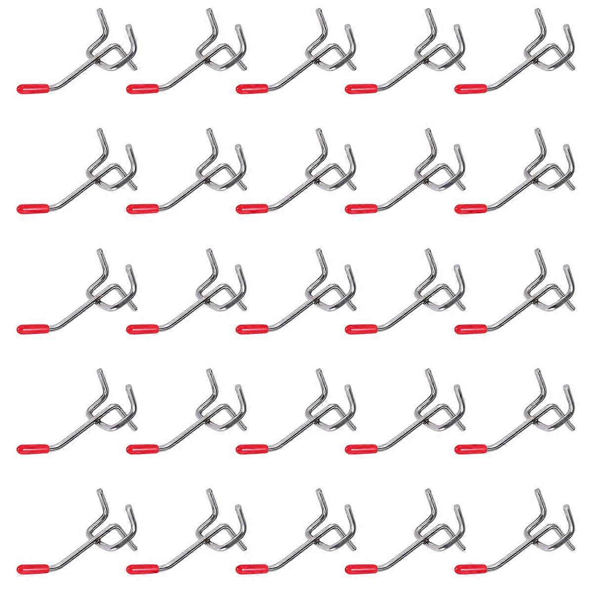 25x Single Pegboard Hooks 50mm Wall Retail Display Shop Peg Fits 25mm