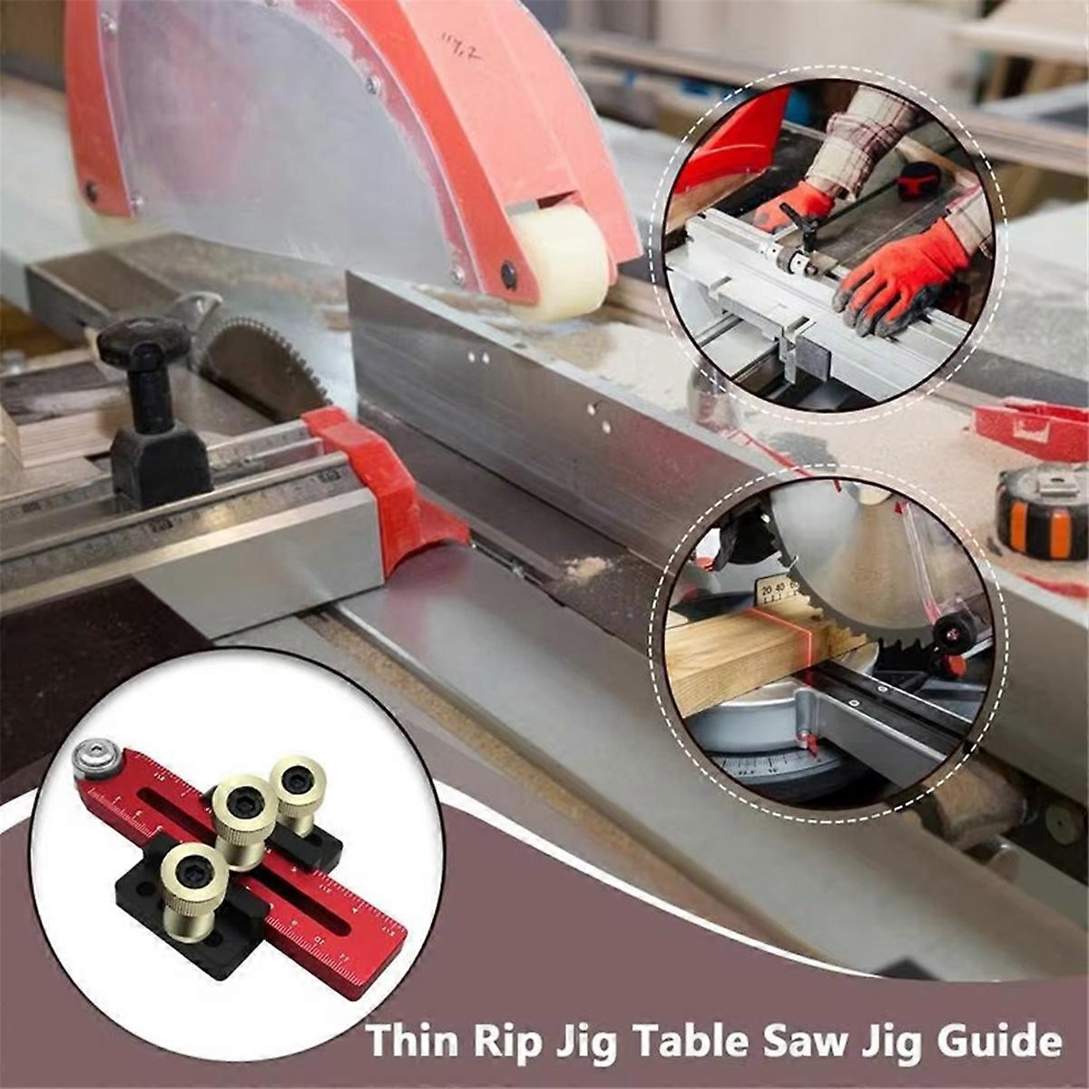 Thin Rip Jig Fast Thin Jig Guide for Router Table Power Tool Accessory for Table Saws Routers and Mi