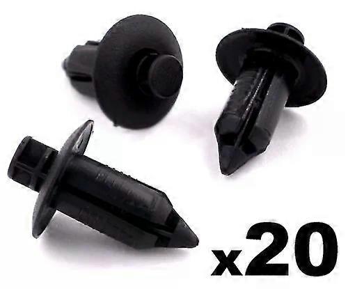 20x 8mm Hole Plastic Rivet Push Fit Panel Trim Clips