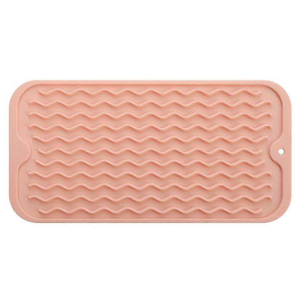 Dish Drying Mat for Multiple Usage, Silicone Mat for Kitchen Pink-A