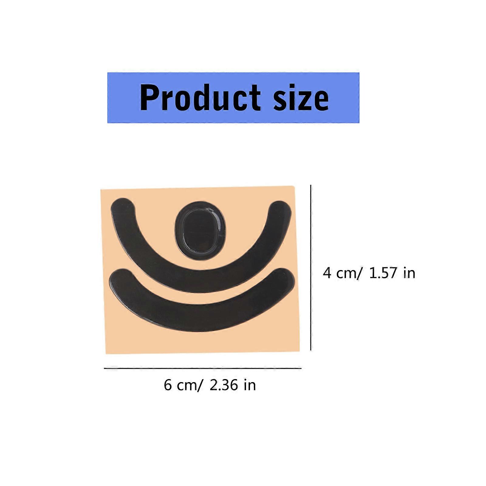2 Set Mouse Replacement Accessories Mouse Skates Mouse Feet for G403 Wear-resistant Mouse Curve Edge Black Black