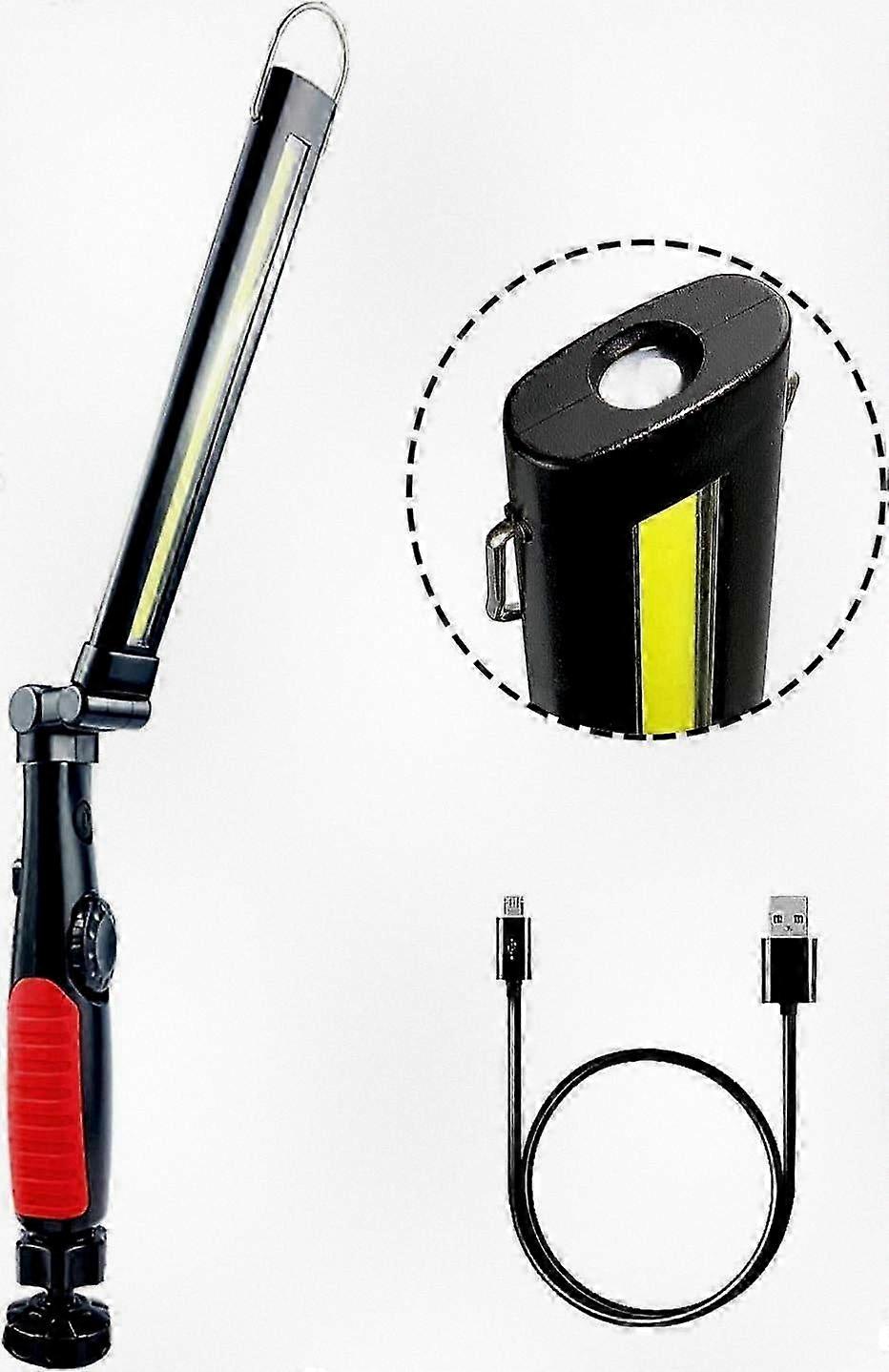 Rechargeable Magnetic Base Folding LED Work Light with Hanging Hook for Inspection
