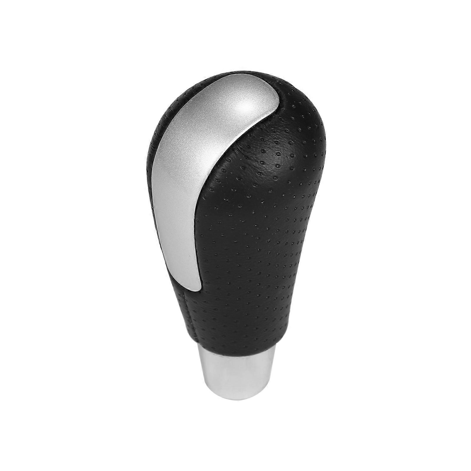 Automatic Car Gear Shift Knob 10x4.7cm Black PU Leather Replacement