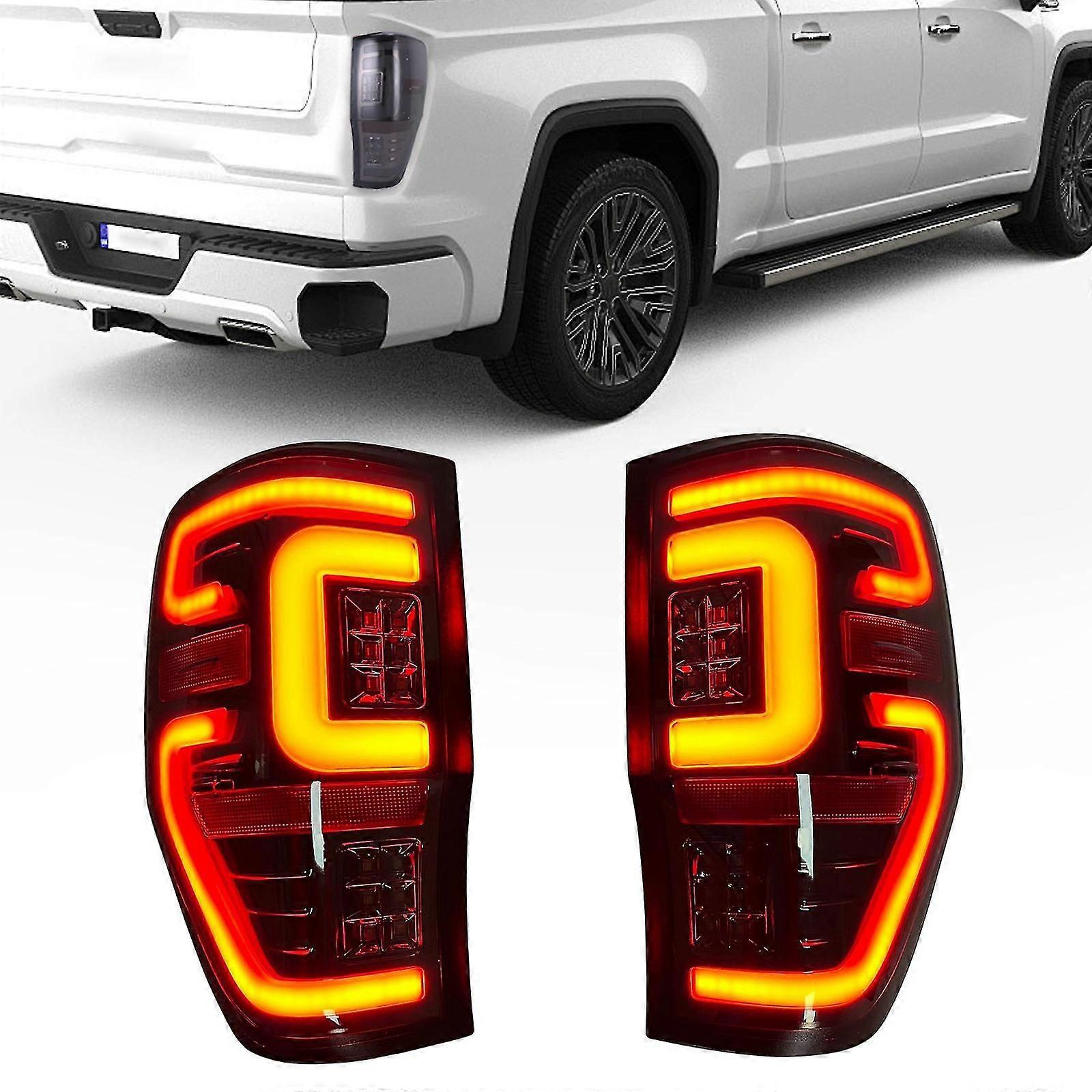 2X Rear Sequential Brake Lamp LED Tail Lights Assembly For Ford Ranger 2012 - 2021