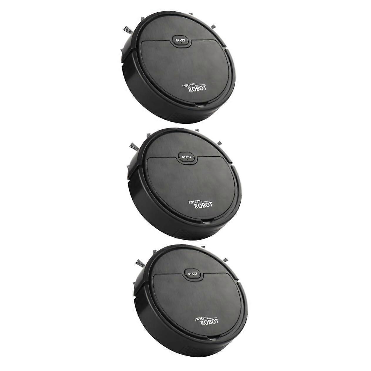 3 pcs Robotic Vacuuming Robot with Strong Suction for Hair and Crumbs Removal