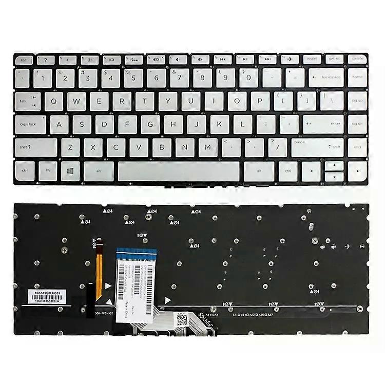 Backlit Keyboard for HP Spectre 15-AP-Silver US Version Silver