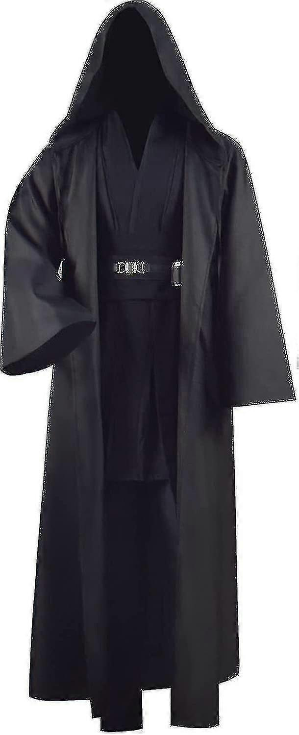 Costume de tunique adulte pour tenue Jedi Skywalker Halloween Cosplay costume Robe à capuche Manteau complet U