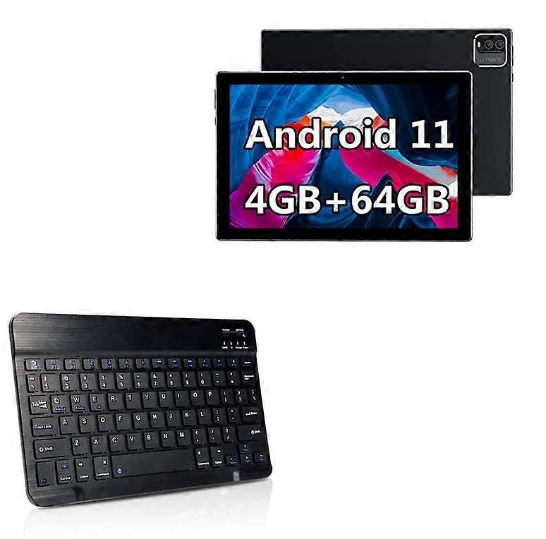 Bluetooth Keyboard for Tablet, Thin Chiclet-Style Keys, Wireless Connection, Compatible with iOS and Android