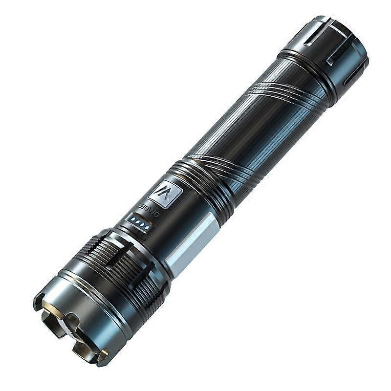Versatile Zoom Flashlight - Aluminum, Long-Range Beam, USB-C Rechargeable(Black)