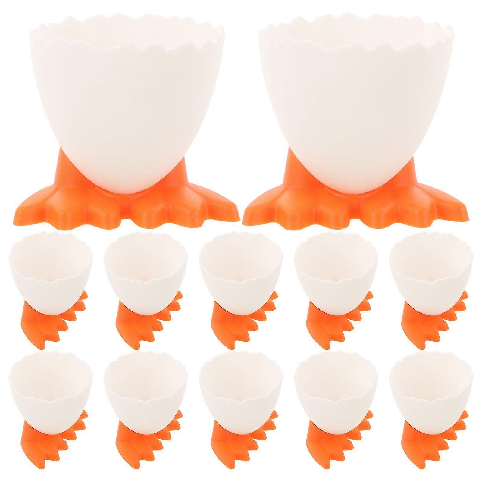 12 pcs Egg Cups Cartoon Egg Holders Soft Boiled Eggs Cups for Breakfast