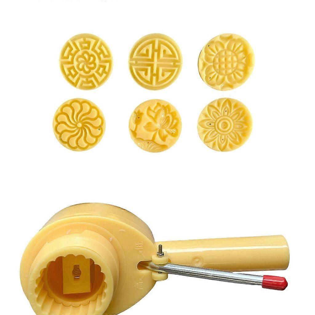 Cookie Stamps Flower Pattern Moon Cake Molds Hand-Pressure Moon Cake Maker