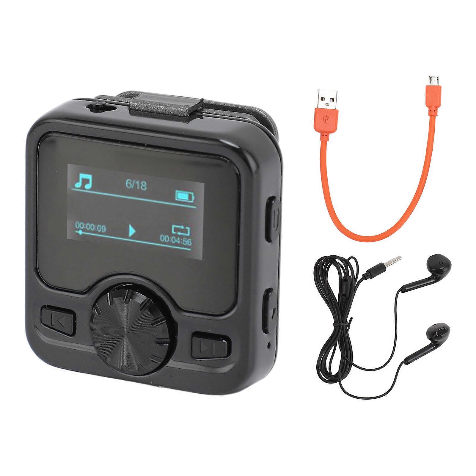 Digital Voice Noise Reduction 360 Degree Wheel Portable Bluetooth MP3 Recorder with Back Clip 1.2inch Display