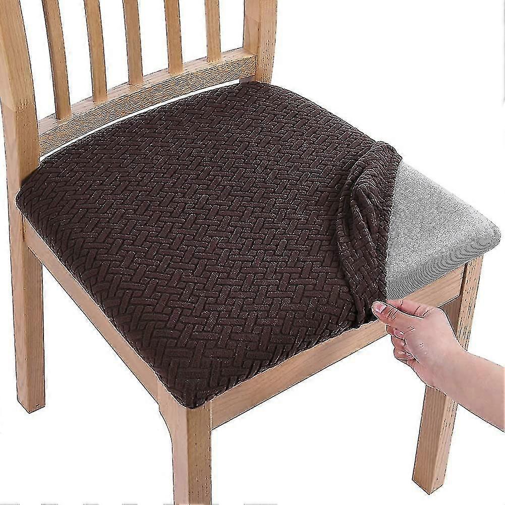 ダイニングルームの椅子のための座席カバーはジャカードのダイニングの椅子の座席カバーを伸ばす