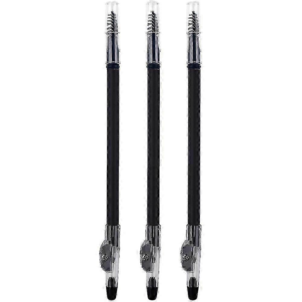 Crayon à sourcils en bois gris clair imperméable à l’eau, crayon à double extrémité