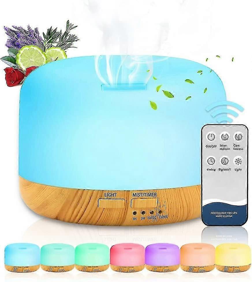 450ml Essential Oils Diffuser, Ultrasonic Humidifier Aroma Diffuser Aromatherapy Diffuser With 7 Col