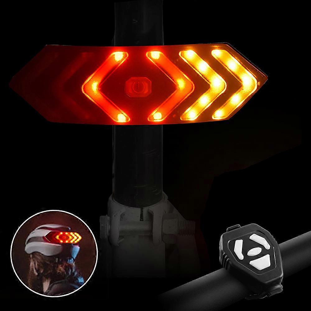 Wireless Remote Control Helmet Light USB Rechargeable Remote Helmet Light Waterproof Bicycle Helmet Warning Light