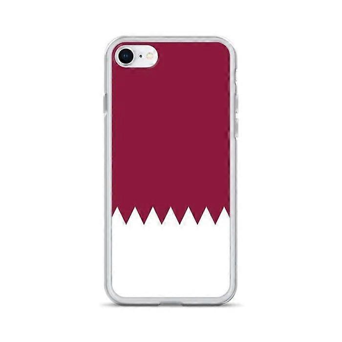 Phone case - PIXELFORMA - Qatar Flag - Compatible with iPhone 8 - Flexible - Shockproof - Silicone