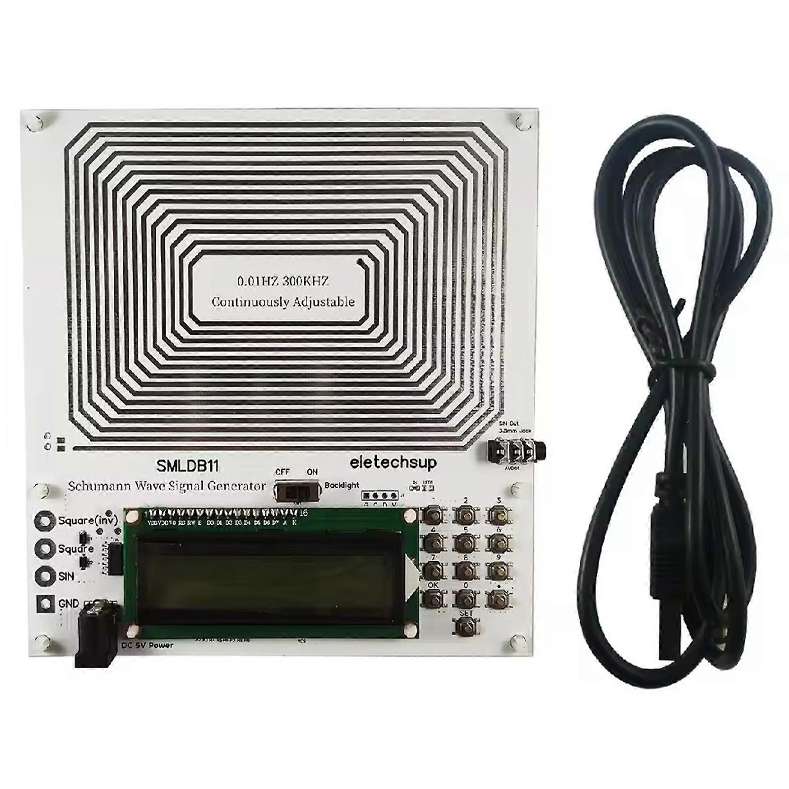 Schumann Waves Resonance Generator 0.01Hz-30000Hz Adjustable Sine Square Reverse Square Waves Generator 7.83Hz