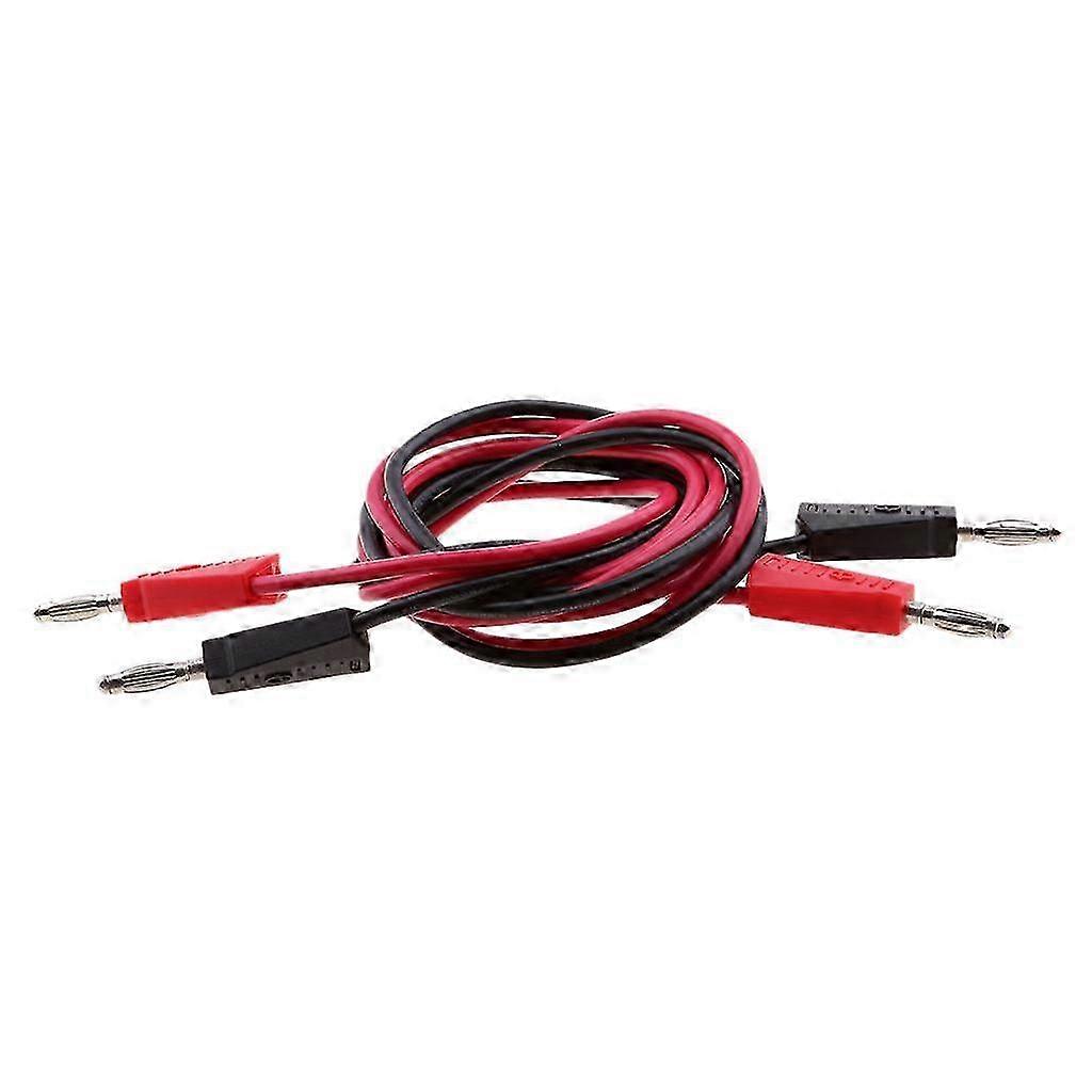2Pcs Banana Plug to Banana Plug Cable Test Wire Cable Set 5A 1m