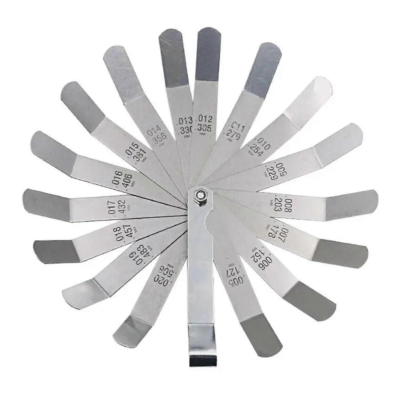 Feeler Gauge Metric Gap Set 0.127-0.508 Mm 0.005-0.020 In Valve Clearance Gauge For Engine