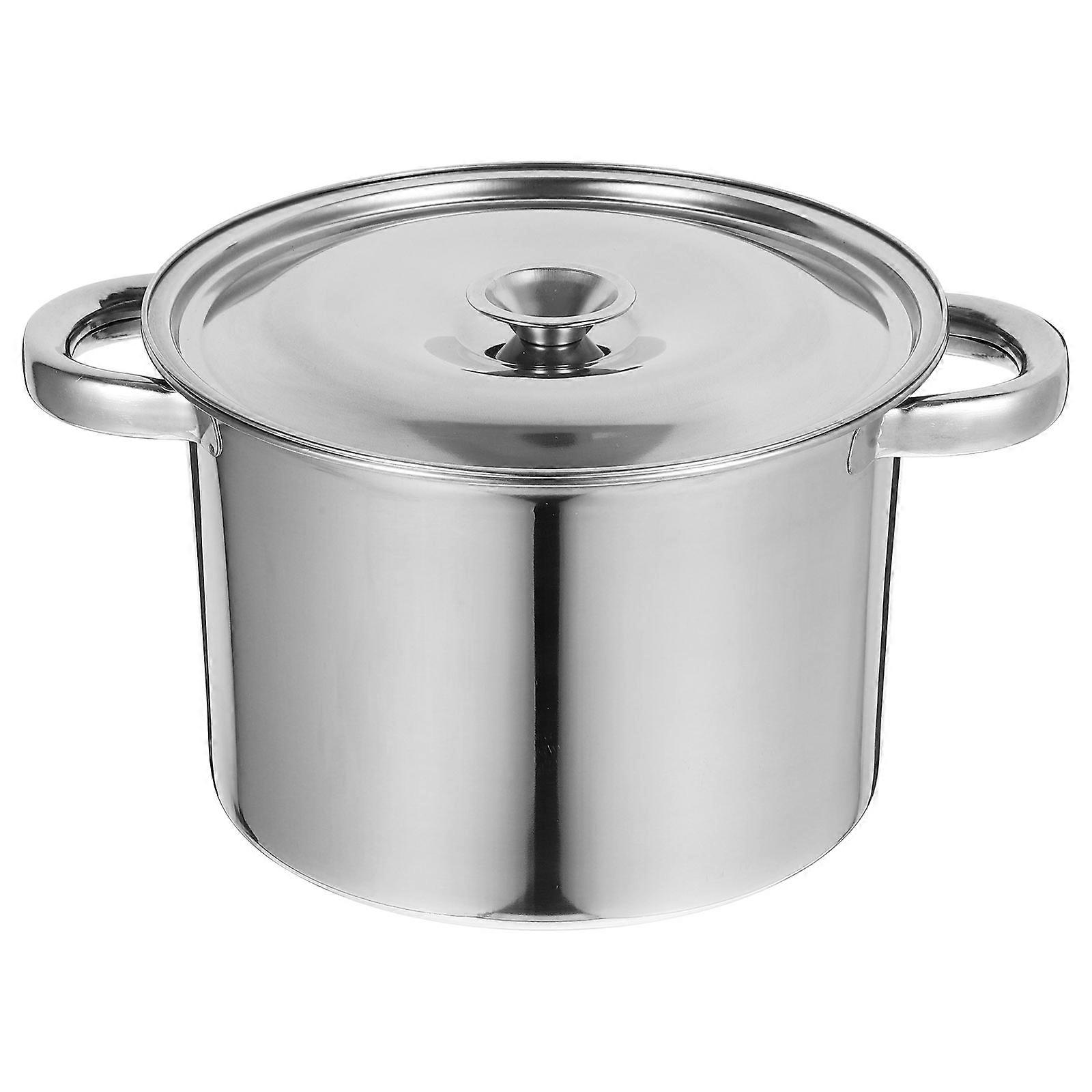 Stainless Steel Stock Pot with Lid Heavy Duty Stewing Pot for Soup, Rice, Boiling, and Marinating Versatile Kitchen Essential