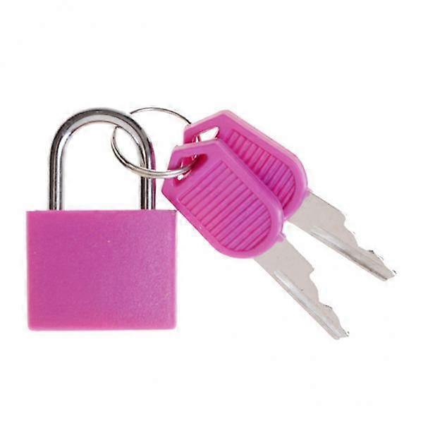 2-4pack Mini Steel Padlock Suitcase Daily Travel Padlock with 2 Keys Pink