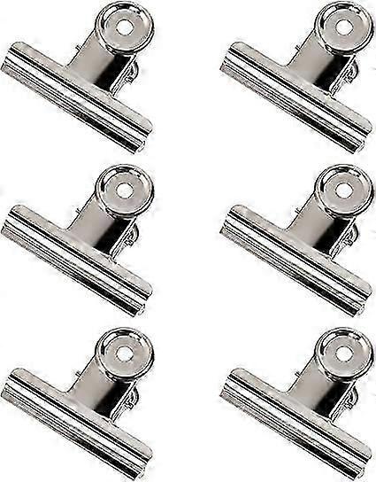 6パックブルドッグメタルクリップ、75mmブルドッグクリップ、ラージメタルヒンジクリップ、シルバーメタルブルドッグバインダークリップ、ブルドッグペーパークリップクランプ、P用ペーパークリップ